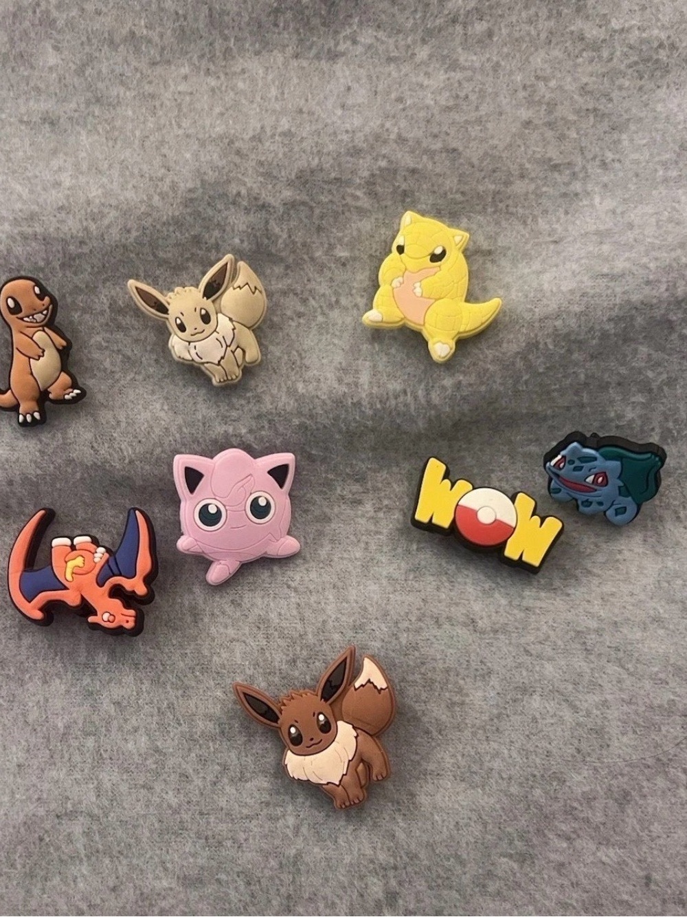 CROCS Cute Pokemon-Themed Shoe Charms in Pink, Yellow, Brown, Blue, Orange